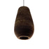 GloboStar® IKARIA 01294 Vintage Κρεμαστό Φωτιστικό Οροφής Μονόφωτο 3D από Επεξεργασμένο Σκληρό Καφέ Χαρτόνι Καμπάνα Φ25 x Y45cm - ledmania.gr