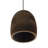 GloboStar® SKIATHOS 01296 Vintage Κρεμαστό Φωτιστικό Οροφής Μονόφωτο 3D από Επεξεργασμένο Σκληρό Καφέ Χαρτόνι Καμπάνα Φ35 x Y40cm - ledmania.gr
