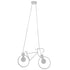 GloboStar® BIKE WHITE 01300 Vintage Κρεμαστό Φωτιστικό Οροφής Δίφωτο Λευκό Μεταλλικό Μ67 x Π1.5 x Υ41cm - ledmania.gr