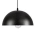 GloboStar® SOLANA 01301 Μοντέρνο Κρεμαστό Φωτιστικό Οροφής Μονόφωτο Μαύρο Μεταλλικό Καμπάνα Φ30 x Υ15cm - ledmania.gr
