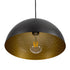 GloboStar® SOLANA 01301 Μοντέρνο Κρεμαστό Φωτιστικό Οροφής Μονόφωτο Μαύρο Μεταλλικό Καμπάνα Φ30 x Υ15cm - ledmania.gr