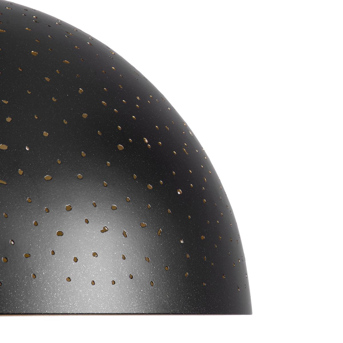 GloboStar® SOLANA 01301 Μοντέρνο Κρεμαστό Φωτιστικό Οροφής Μονόφωτο Μαύρο Μεταλλικό Καμπάνα Φ30 x Υ15cm - ledmania.gr
