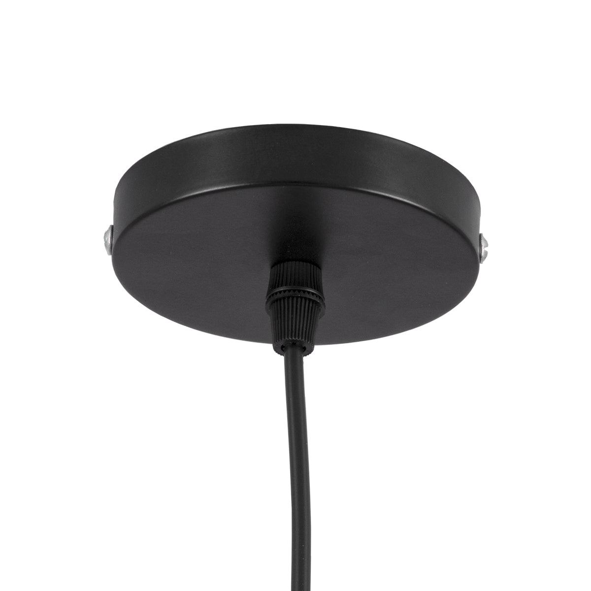 GloboStar® SOLANA 01301 Μοντέρνο Κρεμαστό Φωτιστικό Οροφής Μονόφωτο Μαύρο Μεταλλικό Καμπάνα Φ30 x Υ15cm - ledmania.gr
