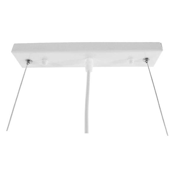 GloboStar® ARTICA 01305 Μοντέρνο Κρεμαστό Φωτιστικό Οροφής Δίφωτο Λευκό Χρυσό Μεταλλικό Μ60 x Π6 x Υ6cm - ledmania.gr
