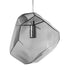 GloboStar® RINA 01307 Μοντέρνο Κρεμαστό Φωτιστικό Οροφής Μονόφωτο Γυάλινο Γκρι Διάφανο Μ14 x Π17 x Υ17cm - ledmania.gr