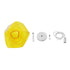 GloboStar® RINA 01308 Μοντέρνο Κρεμαστό Φωτιστικό Οροφής Μονόφωτο Γυάλινο Κίτρινο Διάφανο Μ20 x Π19 x Υ20cm - ledmania.gr