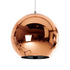 GloboStar® CANDELA 01309 Μοντέρνο Κρεμαστό Φωτιστικό Οροφής Μονόφωτο Γυάλινο Χάλκινο Νίκελ Φ15 x Υ13cm - ledmania.gr