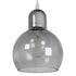GloboStar® BOSSANOVA 01313 Μοντέρνο Κρεμαστό Φωτιστικό Οροφής Μονόφωτο Γυάλινο Γκρι Διάφανο Φ18 x Υ23cm - ledmania.gr