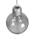 GloboStar® BOSSANOVA 01313 Μοντέρνο Κρεμαστό Φωτιστικό Οροφής Μονόφωτο Γυάλινο Γκρι Διάφανο Φ18 x Υ23cm - ledmania.gr