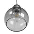 GloboStar® BOSSANOVA 01313 Μοντέρνο Κρεμαστό Φωτιστικό Οροφής Μονόφωτο Γυάλινο Γκρι Διάφανο Φ18 x Υ23cm - ledmania.gr