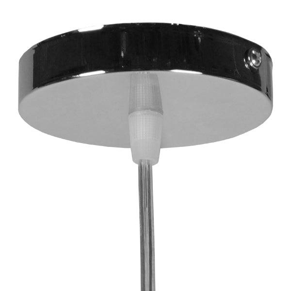 GloboStar® BOSSANOVA 01313 Μοντέρνο Κρεμαστό Φωτιστικό Οροφής Μονόφωτο Γυάλινο Γκρι Διάφανο Φ18 x Υ23cm - ledmania.gr