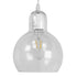 GloboStar® LUCREZIA 01314 Μοντέρνο Κρεμαστό Φωτιστικό Οροφής Μονόφωτο Γυάλινο Διάφανο Φ18 x Υ23cm - ledmania.gr