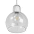 GloboStar® LUCREZIA 01314 Μοντέρνο Κρεμαστό Φωτιστικό Οροφής Μονόφωτο Γυάλινο Διάφανο Φ18 x Υ23cm - ledmania.gr