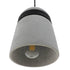 GloboStar® TRIBECA 01320 Μοντέρνο Industrial Κρεμαστό Φωτιστικό Οροφής Μονόφωτο Γκρι Τσιμέντο Καμπάνα Φ18 x Y26cm - ledmania.gr