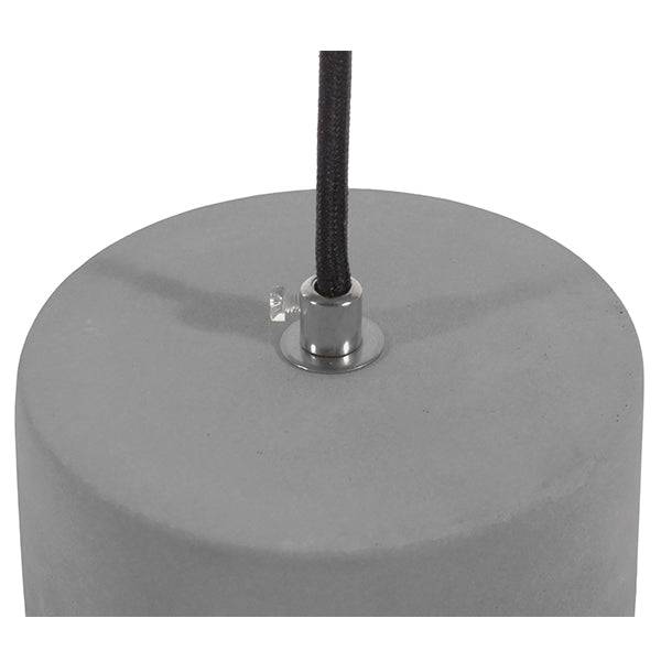 GloboStar® DURANT 01322 Μοντέρνο Industrial Κρεμαστό Φωτιστικό Οροφής Μονόφωτο Γκρι Μπεζ Τσιμέντο Πλέγμα Φ12 x Y40cm - ledmania.gr
