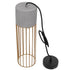GloboStar® DURANT 01322 Μοντέρνο Industrial Κρεμαστό Φωτιστικό Οροφής Μονόφωτο Γκρι Μπεζ Τσιμέντο Πλέγμα Φ12 x Y40cm - ledmania.gr