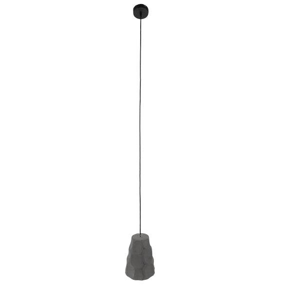 GloboStar® COMO 01327 Μοντέρνο Industrial Κρεμαστό Φωτιστικό Οροφής Μονόφωτο Γκρι Τσιμέντο Καμπάνα Φ18 x Y23cm - ledmania.gr