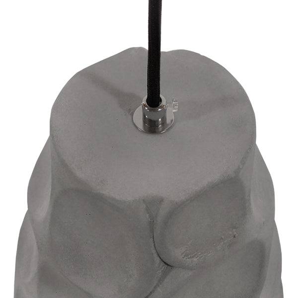 GloboStar® COMO 01327 Μοντέρνο Industrial Κρεμαστό Φωτιστικό Οροφής Μονόφωτο Γκρι Τσιμέντο Καμπάνα Φ18 x Y23cm - ledmania.gr
