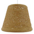 GloboStar® PLAYROOM 01332 Vintage Κρεμαστό Φωτιστικό Οροφής Μονόφωτο Μπεζ Ξύλινο Ψάθινο Rattan Φ32 x Υ27cm - ledmania.gr