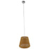 GloboStar® PLAYROOM 01332 Vintage Κρεμαστό Φωτιστικό Οροφής Μονόφωτο Μπεζ Ξύλινο Ψάθινο Rattan Φ32 x Υ27cm - ledmania.gr
