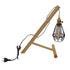 GloboStar® LANCASTER 01335 Μοντέρνο Επιτραπέζιο Φωτιστικό Μονόφωτο Ξύλινο με Μαύρο Πλέγμα Φ10 x Μ34 x Π22.5 x Υ42cm - ledmania.gr