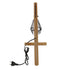 GloboStar® LANCASTER 01335 Μοντέρνο Επιτραπέζιο Φωτιστικό Μονόφωτο Ξύλινο με Μαύρο Πλέγμα Φ10 x Μ34 x Π22.5 x Υ42cm - ledmania.gr