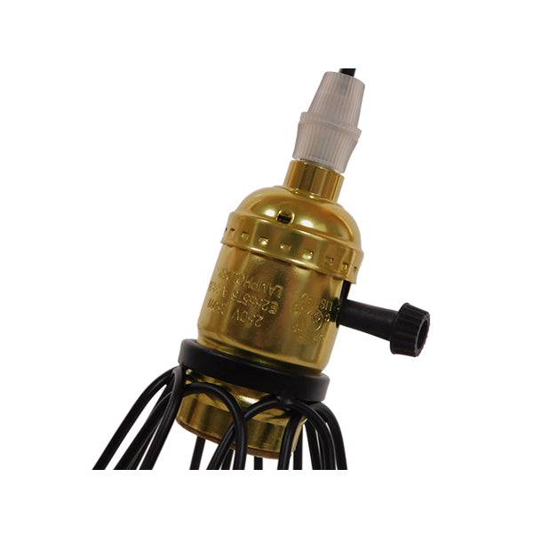 GloboStar® LANCASTER 01335 Μοντέρνο Επιτραπέζιο Φωτιστικό Μονόφωτο Ξύλινο με Μαύρο Πλέγμα Φ10 x Μ34 x Π22.5 x Υ42cm - ledmania.gr