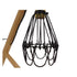 GloboStar® LANCASTER 01335 Μοντέρνο Επιτραπέζιο Φωτιστικό Μονόφωτο Ξύλινο με Μαύρο Πλέγμα Φ10 x Μ34 x Π22.5 x Υ42cm - ledmania.gr