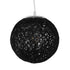 GloboStar® OCEANA 01356  Vintage Κρεμαστό Φωτιστικό Οροφής Μονόφωτο Μαύρο Ξύλινο Ψάθινο Rattan Φ20 x Υ20cm - ledmania.gr