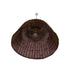 GloboStar® BAHAMAS 01369 Vintage Κρεμαστό Φωτιστικό Οροφής Μονόφωτο Καφέ Σκούρο Ξύλινο Ψάθινο Bamboo Φ60 x Υ60cm - ledmania.gr