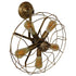 GloboStar® ERAFAN 01381 Vintage Industrial Φωτιστικό Τοίχου Απλίκα Πολύφωτο Καφέ Σκουριά Μεταλλικό Πλέγμα Φ46 x Μ22 x Π46 x Υ46cm - ledmania.gr