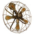 GloboStar® ERAFAN 01381 Vintage Industrial Φωτιστικό Τοίχου Απλίκα Πολύφωτο Καφέ Σκουριά Μεταλλικό Πλέγμα Φ46 x Μ22 x Π46 x Υ46cm - ledmania.gr