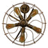 GloboStar® ERAFAN 01381 Vintage Industrial Φωτιστικό Τοίχου Απλίκα Πολύφωτο Καφέ Σκουριά Μεταλλικό Πλέγμα Φ46 x Μ22 x Π46 x Υ46cm - ledmania.gr