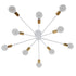 GloboStar® AURORA 01383 Μοντέρνο Industrial Φωτιστικό Οροφής Πολύφωτο Λευκό Μεταλλικό Φ95 x Y17cm - ledmania.gr