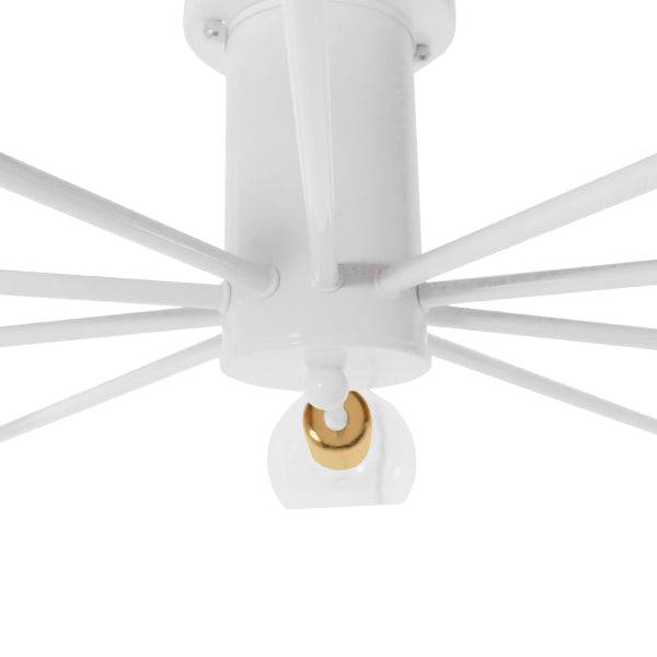 GloboStar® AURORA 01383 Μοντέρνο Industrial Φωτιστικό Οροφής Πολύφωτο Λευκό Μεταλλικό Φ95 x Y17cm - ledmania.gr