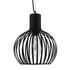 GloboStar® SCANDI 01386 Vintage Industrial Κρεμαστό Φωτιστικό Οροφής Μονόφωτο Μαύρο Μεταλλικό Πλέγμα Φ23 x Υ30cm - ledmania.gr