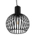 GloboStar® SCANDI 01386 Vintage Industrial Κρεμαστό Φωτιστικό Οροφής Μονόφωτο Μαύρο Μεταλλικό Πλέγμα Φ23 x Υ30cm - ledmania.gr
