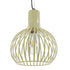 GloboStar® SCADI 01387 Vintage Industrial Κρεμαστό Φωτιστικό Οροφής Μονόφωτο Μπεζ Μεταλλικό Πλέγμα Φ23 x Υ30cm - ledmania.gr