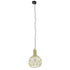 GloboStar® SCADI 01387 Vintage Industrial Κρεμαστό Φωτιστικό Οροφής Μονόφωτο Μπεζ Μεταλλικό Πλέγμα Φ23 x Υ30cm - ledmania.gr