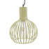 GloboStar® SCADI 01387 Vintage Industrial Κρεμαστό Φωτιστικό Οροφής Μονόφωτο Μπεζ Μεταλλικό Πλέγμα Φ23 x Υ30cm - ledmania.gr