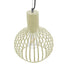 GloboStar® SCADI 01387 Vintage Industrial Κρεμαστό Φωτιστικό Οροφής Μονόφωτο Μπεζ Μεταλλικό Πλέγμα Φ23 x Υ30cm - ledmania.gr