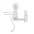 GloboStar® FIGURE 10001389 Μοντέρνο Παιδικό Φωτιστικό Τοίχου Απλίκα Μονόφωτο Λευκό Μεταλλικό Φιγούρα Μ12 x Π19 x Υ17cm - ledmania.gr