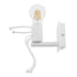 GloboStar® LITTLE MAN 01389 Μοντέρνο Φωτιστικό Τοίχου Απλίκα Μονόφωτο Λευκό Μεταλλικό Μ12 x Π19 x Υ17cm - ledmania.gr