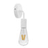 GloboStar® SIRIUS 01397 Vintage Φωτιστικό Τοίχου Απλίκα Μονόφωτο Λευκό Μεταλλικό Μ10 x Π7 x Υ16cm - ledmania.gr