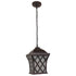 GloboStar® LINCOLN 01399 Vintage Industrial Κρεμαστό Φωτιστικό Οροφής Μονόφωτο Σκούρο Καφέ Μεταλλικό Πλέγμα Μ8.5 x Π8.5 x Υ26cm - ledmania.gr