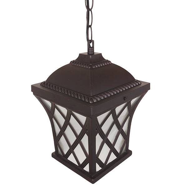 GloboStar® LINCOLN 01399 Vintage Industrial Κρεμαστό Φωτιστικό Οροφής Μονόφωτο Σκούρο Καφέ Μεταλλικό Πλέγμα Μ8.5 x Π8.5 x Υ26cm - ledmania.gr