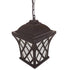 GloboStar® LINCOLN 01399 Vintage Industrial Κρεμαστό Φωτιστικό Οροφής Μονόφωτο Σκούρο Καφέ Μεταλλικό Πλέγμα Μ8.5 x Π8.5 x Υ26cm - ledmania.gr