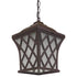 GloboStar® LINCOLN 01399 Vintage Industrial Κρεμαστό Φωτιστικό Οροφής Μονόφωτο Σκούρο Καφέ Μεταλλικό Πλέγμα Μ8.5 x Π8.5 x Υ26cm - ledmania.gr