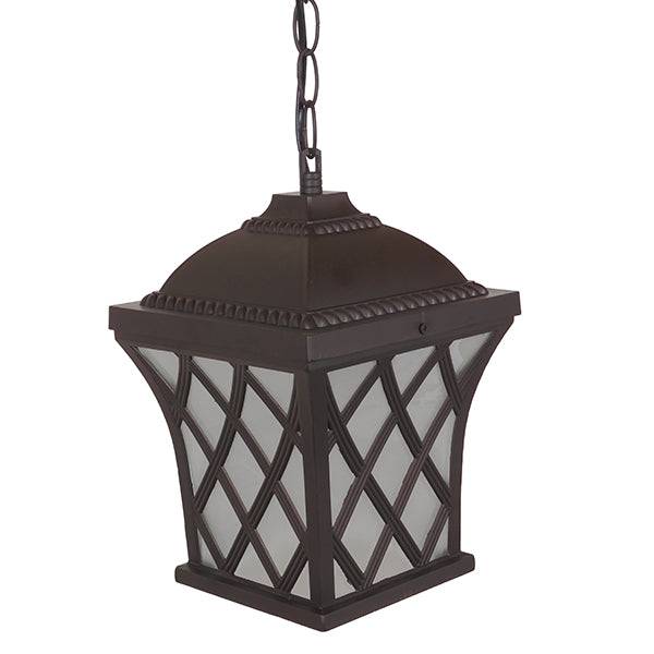 GloboStar® LINCOLN 01399 Vintage Industrial Κρεμαστό Φωτιστικό Οροφής Μονόφωτο Σκούρο Καφέ Μεταλλικό Πλέγμα Μ8.5 x Π8.5 x Υ26cm - ledmania.gr