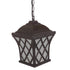 GloboStar® LINCOLN 01399 Vintage Industrial Κρεμαστό Φωτιστικό Οροφής Μονόφωτο Σκούρο Καφέ Μεταλλικό Πλέγμα Μ8.5 x Π8.5 x Υ26cm - ledmania.gr